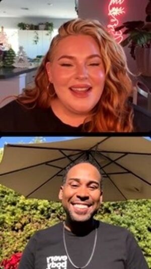 Tess Holliday Instagram - Ep 5 of @diverse.a.tea with the incredible @drdavidjohns who is the Executive Director of @nbjconthemove 🫶 We talk about why it’s so important to #teachthebabies & so much more! #protectallblacklives