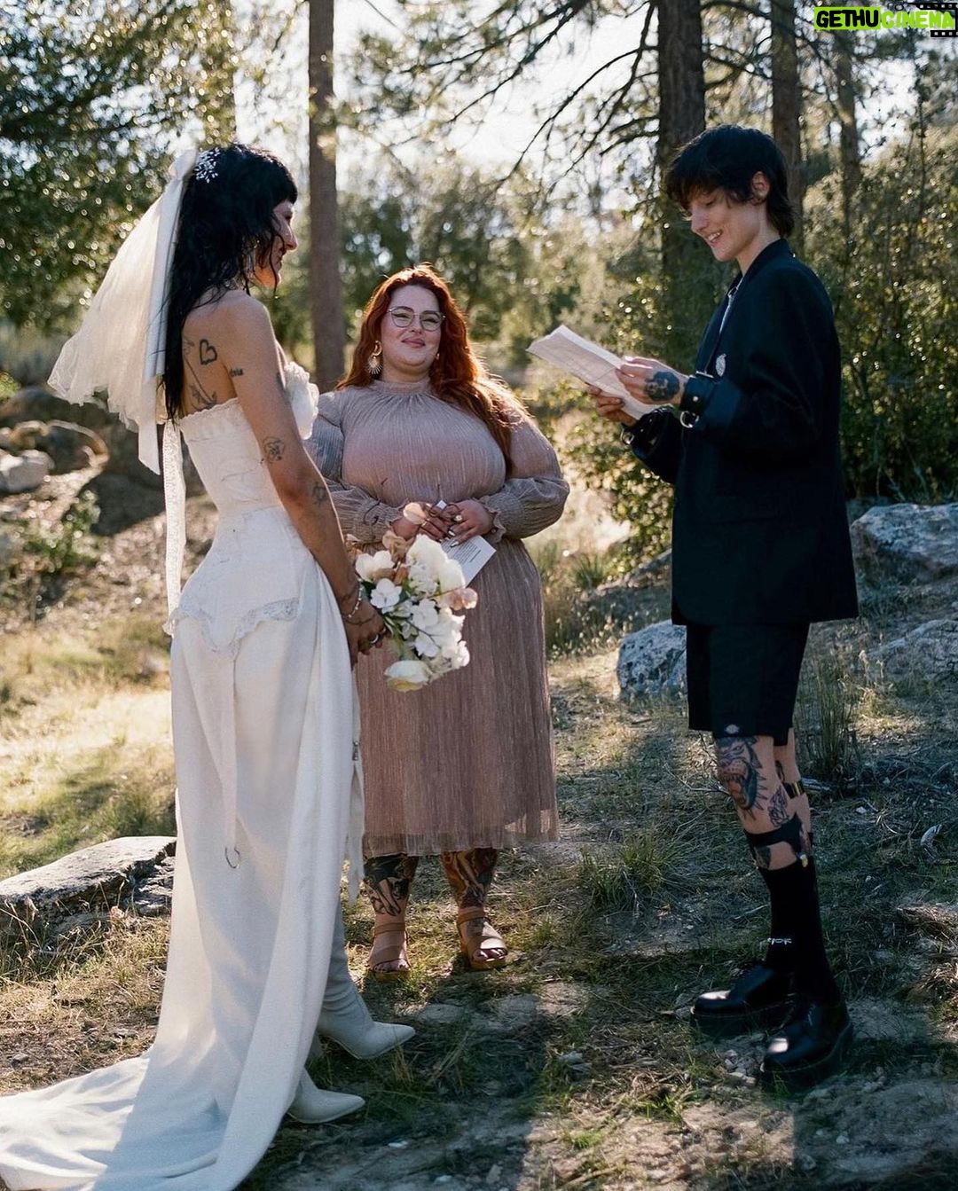 Tess Holliday Instagram - THIRTY ATE!!!! 💁🏻♀️ Today is my birthday y’all!! I feel so honored & grateful to celebrate 3️⃣8️⃣ 🥳 😱I spoke at the @unitednations ! 😱I helped @hm expand their sizes to 4x in the US !! 😱I became an ordained minister & married two of my favorite humans, my family @ponyboy.us @parishelena 🥹 😱I launched my Self Love Workshop which was years in the making! 😱I got divorced! There were SO many personal victories, & wins for the Plus Size community that I’m so honored to have been a part of. I celebrated 6 years with my amazing team @intention.team @livpeeke & am forever grateful they believe in what I’m doing more than ever! I love y’all💕 37 was also the year I said goodbye to our sister @evilpork666 a week after my birthday last year. I’m not going to lie, most of the past year was spent deeply mourning, & trying to remind myself to keep going. The gift I gained from such a tremendous loss was that life is too short to spend energy or time doing anything that doesn’t bring me joy. Time is so precious & I’ve spent so much of it worried about how people viewed me, when I could’ve spent it looking around at the love I’ve cultivated in my life & being fully present in what I’ve built. You get what you put into things, & I’ve really learned how to make some damn good lemonade 😂😉 38 is going to be such a beautiful year & the season I fully get out of my own way, out of my head & start living. I’M GONNA REALLY BE OUTSIDE! To all of you: I love you I love you I love you. If it wasn’t for each & everyone of you I wouldn’t have my beautiful life. I can’t thank you enough for being part of my journey (new & true!) & I’m so grateful to everyone who made my year so special! 💕♋️💘 If you’re out in West Hollywood tonight, don’t be shy, gimme a big gay bday hug! 🥳💕💘💕💘💕 #birthdaygirl #cancerszn #comeonbarbieletsgoparty
