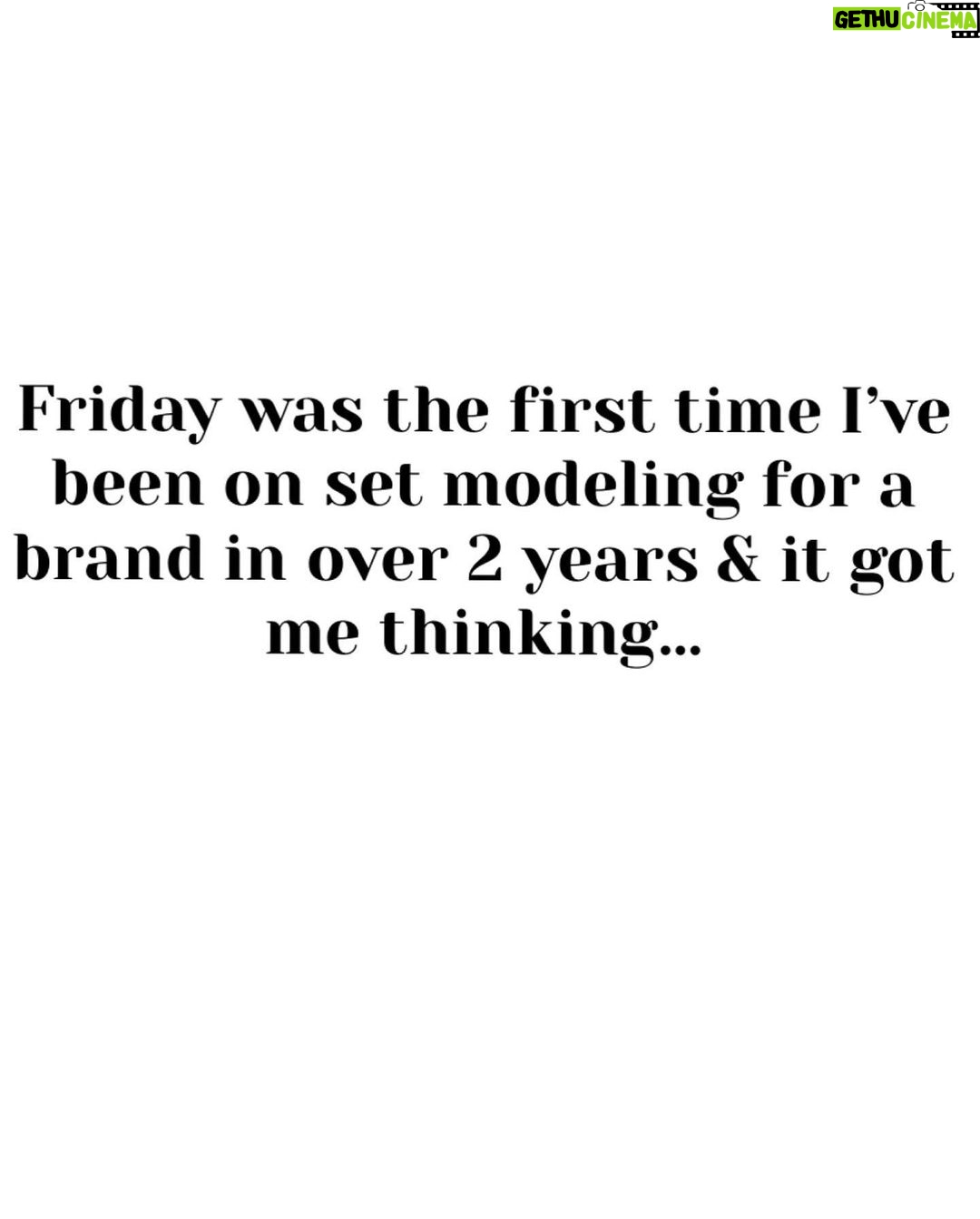 Tess Holliday Instagram - Friday was the first time I’ve been on set modeling for a brand in over two years (it was a great experience) and it got me thinking: When are we “too big” to find the value in ourselves? for others to find the value in us? to model high end or walk runways in a non performative way? to be seen as more than a “before” photo? to be loved? valued? respected??? I never fathomed when I had the word “supermodel” and “ pioneer” attached to me that over a decade later I would still be looking around wondering when the industry was going to stop telling me my body still isn’t for fashion. Everyone wants my opinion on how the fashion industry is evolving and why are we still aren’t seeing major change, while simultaneously continuing to use the same body types and erasing the word plus size for “curvy” so there isn’t any confusion. Fat is still “bad” and we are punished for it constantly. I’m hopeful things will shift, I just wish our culture wasn’t so afraid of seeing plus size and fat bodies existing, happy, thriving and unbothered. I wish brands didn’t think using bodies like mine once in a while was “inclusive” or revolutionary. In the mean time, here’s to all of us that are told we too much, too fat, too loud, too disabled, too queer, too Black, too tattooed, too old, too opinionated, too radical, too soft, too ____________- I’m glad you’re here & ily💐 #effyourbeautystandards