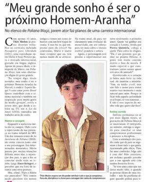 Théo Medon Instagram - #tbt recente dessa matéria que fiz com a #revistatititi e ainda não tinha compartilhado com vcs! 

Vocês conhecem todos os meus sonhos? Lê aí e me fala o que mais te surpreendeu! 

#theomedon #entrevista #sonhos #spiderman