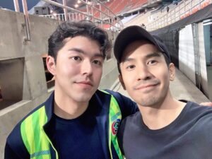 Thanawat Wattanaputi Instagram - Man of the match🥳✨🥇🏆ของสีเขียว #49ปีช่อง3งานวัดคาร์นิว้าว  @naphat_nine