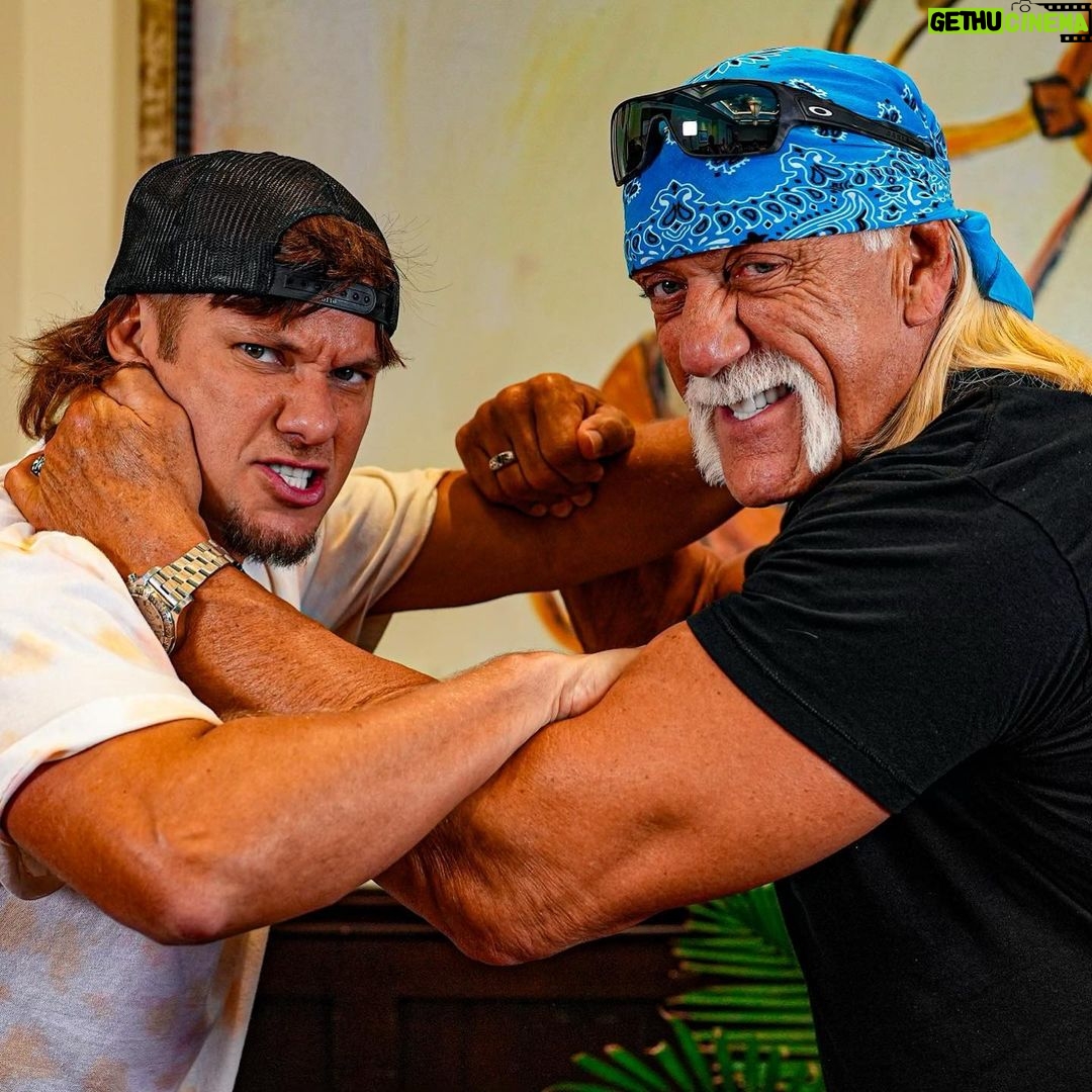 Theo Von Instagram - Channeling Hulkamaniacs everywhere i sat across from the headliner of my childhood, @hulkhogan . We talked about his early days on the union docks, alot about wrestling, being a father, and the long game of business as an entertainment icon. Thank you Hulk for your time and for being a hero to the kids in my neighborhood. We didnt have much but when wrestling came on we had it all brother! WHAT YOU GONNA DO WHEN HULKAMANIA RUNS WILD ON YOU!!! Out now wherever you get your podcasts. 📸: @mrbrianjroberts