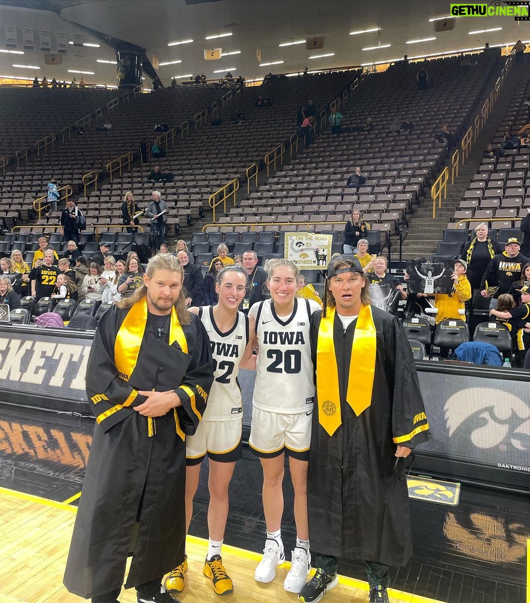 Theo Von Instagram - @caitlinclark22, mrs.tol pete share-avitch, points leader, 1000 assts. honored to be in the building w/ @connor_m30 @patrickmccaffery22 @calebpressley. congrats lady hawks on the dub. π iowa for the hospitality.
