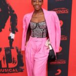 Thuso Mbedu Instagram - The rain couldn’t hold us! What a beautiful show from @mjthemusical. Congratulations to every single person involved! Outfit courtesy of @thealist.us Bustier by @goodamerican Suit by @farmrio Hollywood Pantages Theatre