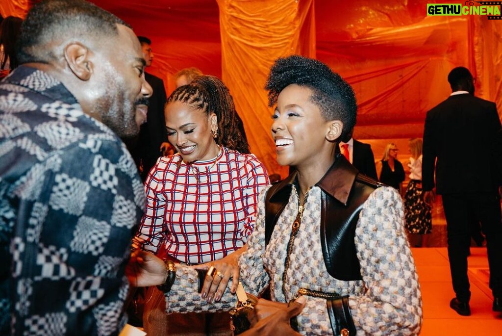 Thuso Mbedu Instagram - Thank you @louisvuitton and @nicolasghesquiere for a great time with the fam!!!! From start to finish - the energy is insane, always buzzing with laughter, love and creativity 😂🤣🫶🏾 Captured by @aust_malema @_rtcstudios