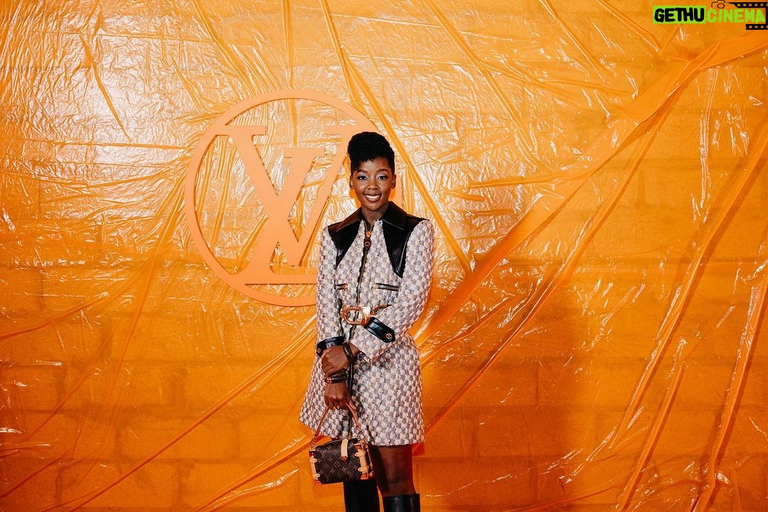 Thuso Mbedu Instagram - Thank you @louisvuitton and @nicolasghesquiere for a great time with the fam!!!! From start to finish - the energy is insane, always buzzing with laughter, love and creativity 😂🤣🫶🏾 Captured by @aust_malema @_rtcstudios