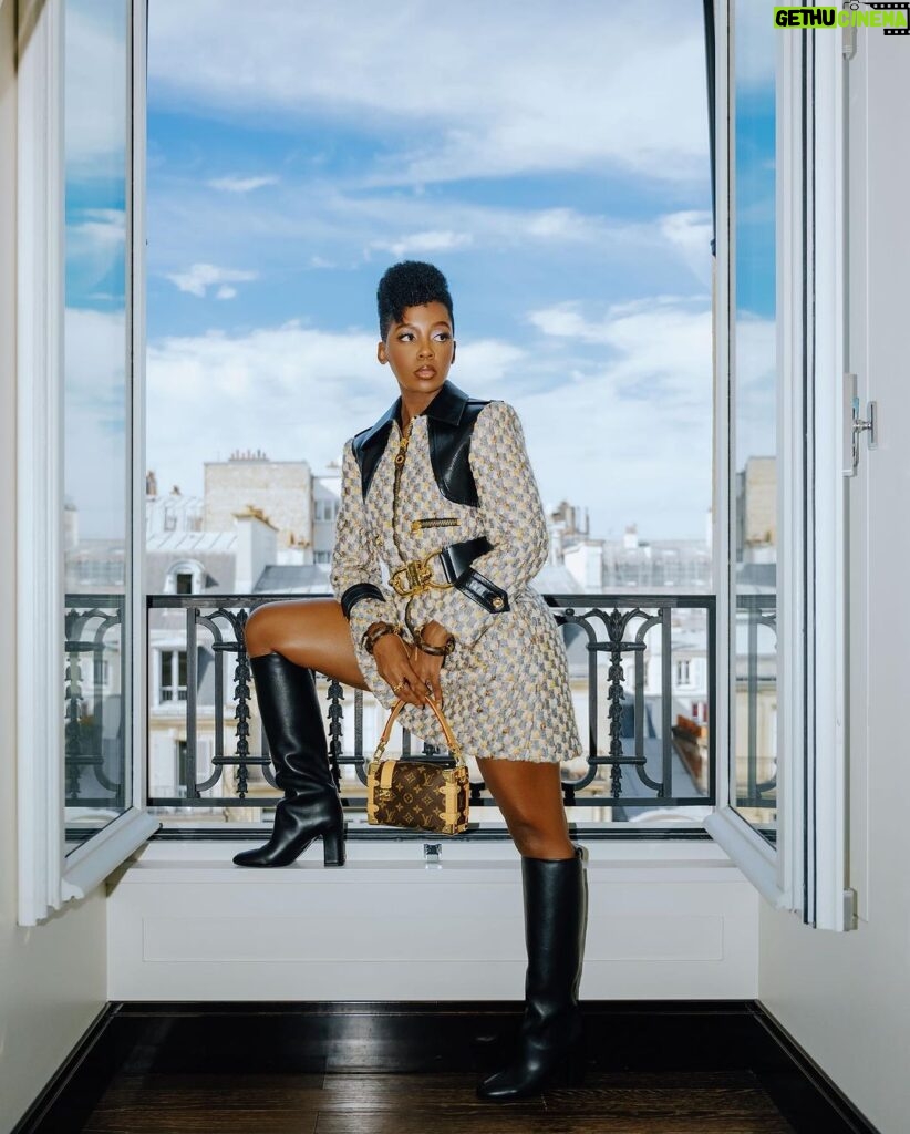 Thuso Mbedu Instagram - LOUIS VUITTON DETAILS Captured by @_rtcstudios @aust_malema (These images should be in a catalogue because wow 😮‍💨 what Aust did here cannot be undone) Styled by @waymanandmicah in @louisvuitton @nicolasghesquiere Hair @sharifposton Makeup @jessicasmalls