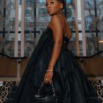 Thuso Mbedu Instagram - L’ORÉAL Family Dinner Captured by @_rtcstudios @aust_malema Styled by @chloeandreawelgemoed Dress @willetdesignscouture Shoes and bag @stevemaddensa Jewelry @lovisajewellery #LeDefileLoreal #WalkYourWorth #LorealPFW