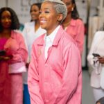 Thuso Mbedu Instagram - L’Oréal Lab Visit 💗 Captured by @_rtcstudios Styled by @chloeandreawelgemoed Suit by @willetdesignscouture Hair by @urban_mimz Makeup by @nonifemi_makeup
