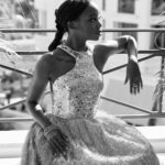 Thuso Mbedu Instagram - @thuso.mbedu in custom @louisvuitton by @nicolasghesquiere, photographed at the 76th Cannes Film Festival. @gregwilliamsphotography #ThusoMbedu #LouisVuitton #Cannes #CannesFilmFestival #Leica #GregWilliamsPhotography #GregWilliams