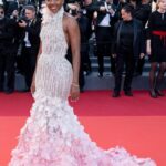 Thuso Mbedu Instagram - • CANNES • The details🥰 Makeup by @jessicasmalls Hair by @barthair Dress by @eliesaabworld Styled by @waymanandmicah Jewelry by @chopard Images courtesy of @gettyimages Oh yes. When “Elemental” comes out, go watch it. It was a delight🥰