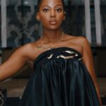 Thuso Mbedu Instagram - L’ORÉAL Family Dinner Captured by @_rtcstudios @aust_malema Styled by @chloeandreawelgemoed Dress @willetdesignscouture Shoes and bag @stevemaddensa Jewelry @lovisajewellery #LeDefileLoreal #WalkYourWorth #LorealPFW