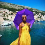 Thuso Mbedu Instagram - My favorite story: My sister was born in April 1989. She was a quiet and sad child. They’d always find her sitting, staring wistfully through the window. She didn’t speak or smile or dance. Then suddenly on the 8th of July 1991 I was born. Her greatest gift. I’m told my sister broke out into song and dance and hasn’t stopped singing. I’m a true light to her which is why I wore yellow today 🥹 My sister (and my family) will deny it but it’s because this is only the first draft😒 don’t listen to em. It sounds better in my head. P.S I lost count on the number of compliments I received on this @farmrio dress 😅😮‍💨 P.P.S Happy birthday to everyone born today. Shout out to my known birthday twins: Bongeka, Amo, Joseph, Mfundo, Craig and Skye🥰 Dubrovnik, Croatia