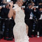 Thuso Mbedu Instagram - • CANNES • The details🥰 Makeup by @jessicasmalls Hair by @barthair Dress by @eliesaabworld Styled by @waymanandmicah Jewelry by @chopard Images courtesy of @gettyimages Oh yes. When “Elemental” comes out, go watch it. It was a delight🥰