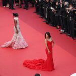 Thuso Mbedu Instagram - • CANNES • The details🥰 Makeup by @jessicasmalls Hair by @barthair Dress by @eliesaabworld Styled by @waymanandmicah Jewelry by @chopard Images courtesy of @gettyimages Oh yes. When “Elemental” comes out, go watch it. It was a delight🥰