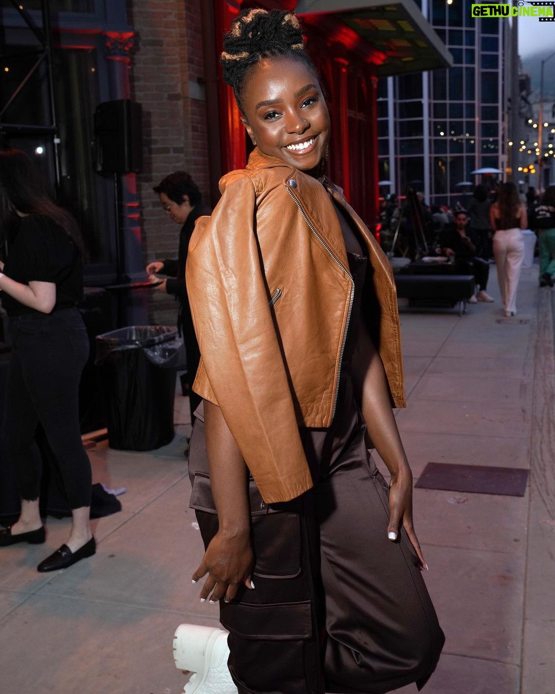 Thuso Mbedu Instagram - Had an absolutely great time at the #ctaopblockparty where we, with the FastX family, celebrated all the amazing work @charlizeafrica and the @ctaop have done over the last 16 years. To hear the amazing stories and to be in a space full of love and laughter was everything 🚀 Dressed by @dior Images courtesy of @gettyimages