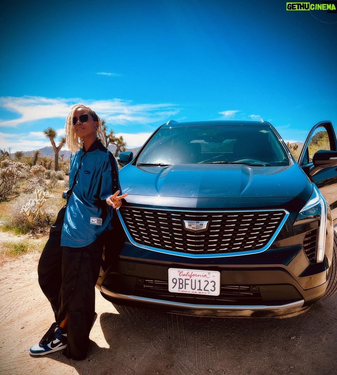 Thuso Mbedu Instagram - I’ve been driving the Cadillac XT4 for a couple of weeks and it’s been tons of fun. (My favorite thing to do when trying to see how a car handles is drive it up and down Sepulveda - between Ventura and just after the Getty Center… or on Mulholland🤪) Anywho! I got to take this baby to Coachella and what I absolutely loved was that it’s such a light drive I legit forgot that I was driving an SUV (it’s the smallest SUV in the Cadillac fleet). Normally when driving long distance in a big car I feel like I’m getting an arm workout and who wants that 😭 but this was an amazing drive. Thanks @cadillac 👏🏾🫶🏾