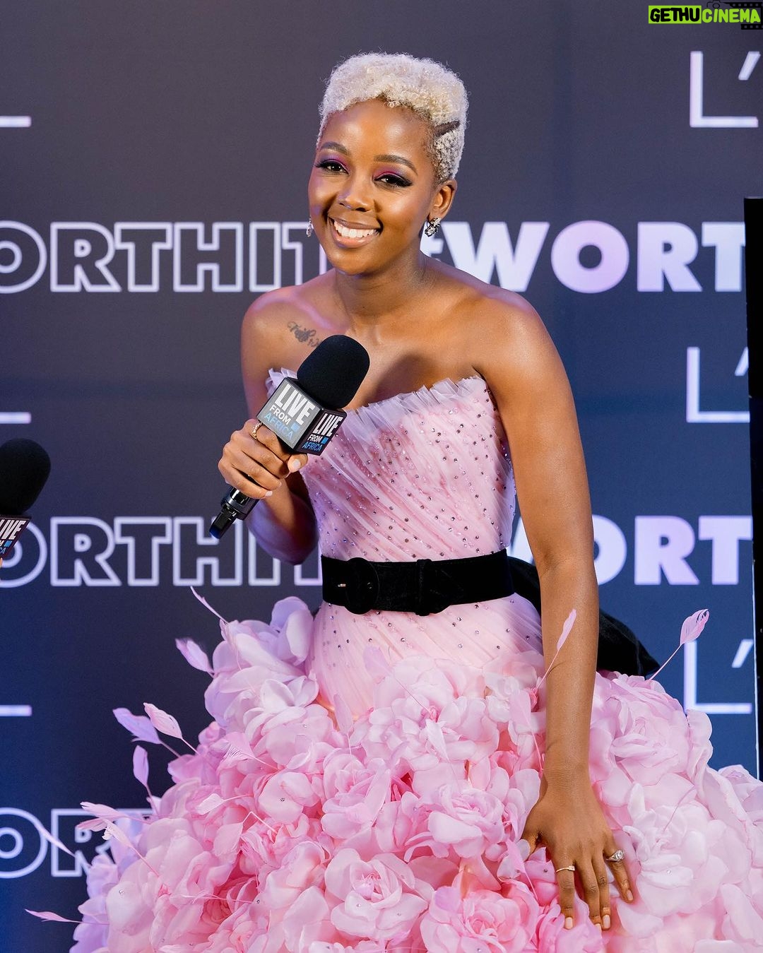 Thuso Mbedu Instagram - What do we call it when the dream you didn’t dare to dream becomes a reality? 😯 Whatever that word is, it’s what we will call the night of @lorealparis in Sub-Saharan Africa as words are clearly failing me 😭 Thank you to every single person who made this a night to remember. A triple special shout-out to my team who made me look so dreamy. Designers @willetdesignscouture Styled by @chloeandreawelgemoed Hair @urban_mimz Makeup @nonifemi_makeup Jewelry @nungudiamonds Captured by @_rtcstudios #WorthIt #LorealParis Johannesburg, South Africa
