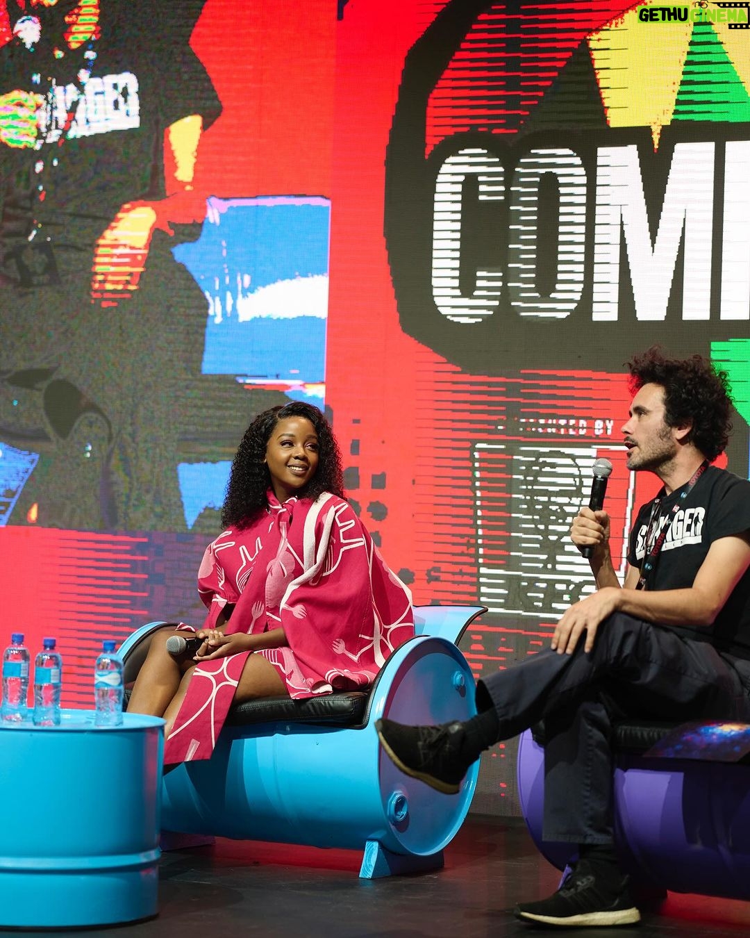 Thuso Mbedu Instagram - Never in my life did I ever imagine that I’d do something as cool as co-writing a comic 😯 It’s something I would’ve wanted to do but never actually thought I COULD do because how, sway??? So I’m very happy to announce that the latest episode of Niobe that I had the privilege of co-writing with @strangercomics @sebastian.a.jones is finally live for presale now!!!!!! I’m so excited. There will be art prints, comics, and digital download options so get your copies which you can get on kickstarter (link in @strangercomics bio)🥹🥳 Frame 1 Artist: @_ivantao_ Frame 2, 3, 4, 10 Artist: @caananwhiteart Frame 6 & 9 photographed by @_rtcstudios Frame 7 Artist: @tehanifarr (Frame 10 art inspired by @bandrybarry 😉)