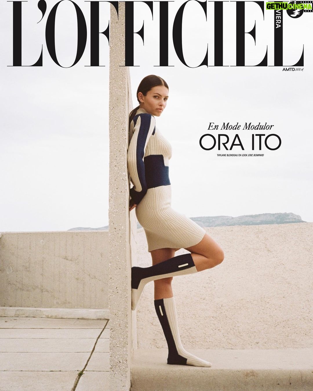 Thylane Blondeau Instagram - Thank you @lofficielriviera for having me for the cover ❤️ thanks to the best team @jenjalouse @ora_ito @pierreangecarlotti @johanne1119 🩵 family 🩵 Marseille, France