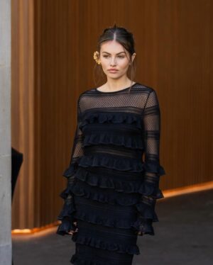 Thylane Blondeau Instagram - @zimmermann 👧🏻🖤 thank you for this beautiful show 🤞🏼🖤