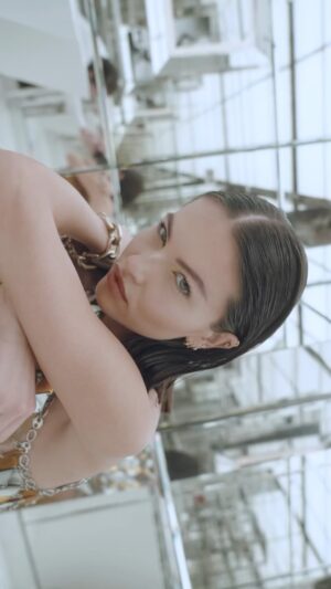 Thylane Blondeau Instagram - Rabanne rhythm. Getting ready for the Rabanne Fall-Winter 24 show. 
_ 
#RabanneFW24 
#RabanneMakeup 
#Rabanne