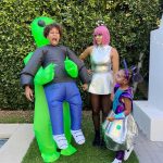 Tia Mowry Instagram - We had ourselves a little alien adventure last night! Tricked and treated with our friends all over the neighborhood, and Cree’s costume had me cracking up all night 🎃 Cairo and Kaavia knew exactly what treats they wanted - they were running the show 😂 Hope you had a great Halloween!