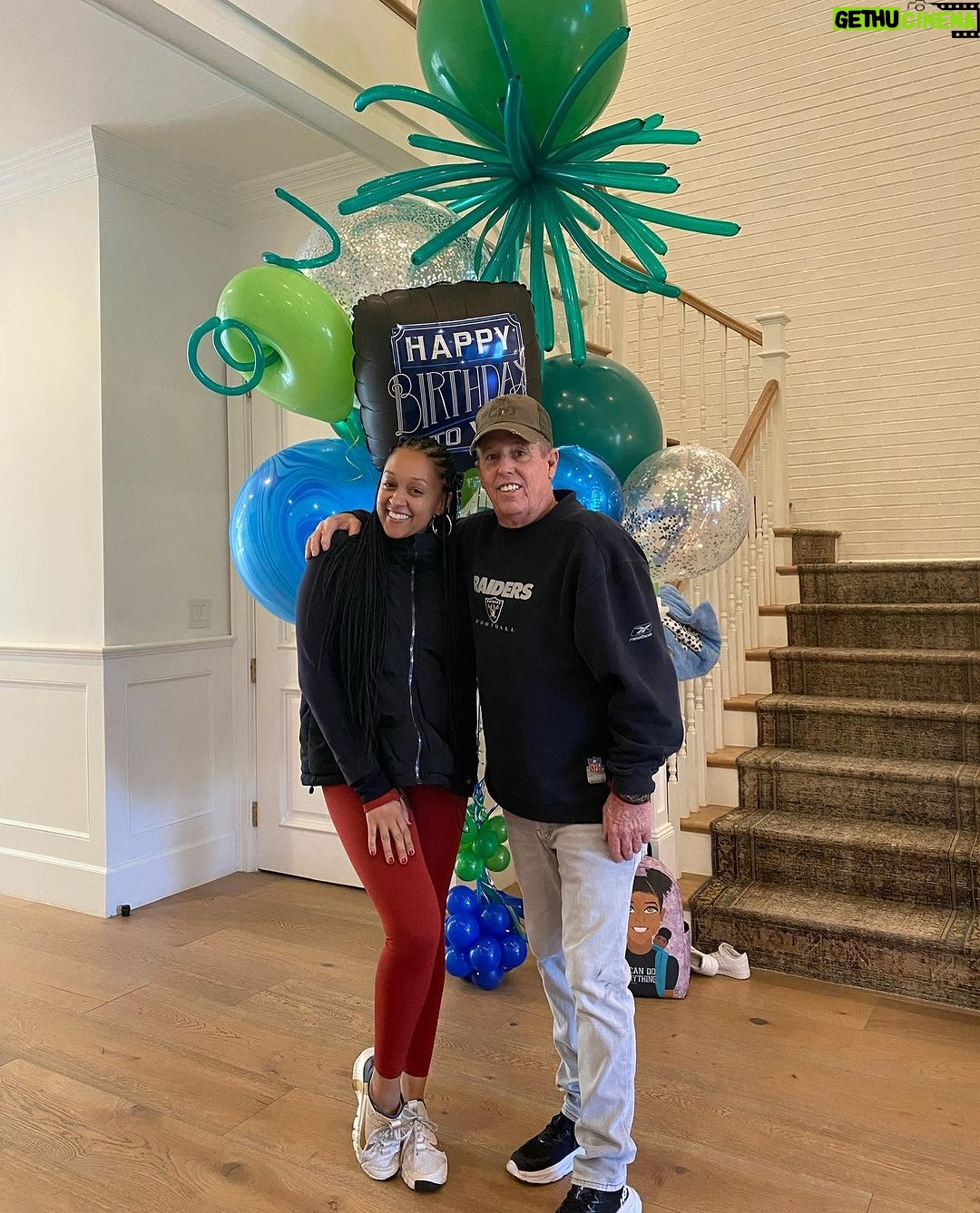 Tia Mowry Instagram - If you saw the prank I pulled on my dad last week, you’d know my dad does not play about me 😂 I feel so blessed to have an amazing girl dad. He's consistently been my protector and the one who's always in my corner, encouraging me to be a strong, confident woman. Over the years, I've cherished the unwavering love and support he's showered on me, whether it's in the context of work or family life. He's created a safe space where I can freely express myself and navigate any challenges life throws my way. Through him, I've learned invaluable lessons on what it means to be a supportive parent, and I aspire to be just as remarkable as him as I raise my own kids.