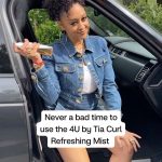 Tia Mowry Instagram - Headed out the door? Curl Refreshing Mist! Just woke up? Curl Refreshing Mist! In the car? Curl Refreshing Mist! Add a little boost of hydration anywhere anytime at 4UbyTia.com and @Walmart 💦