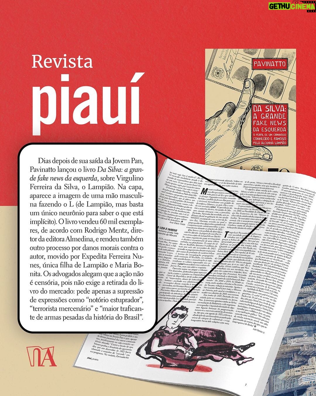 Tiago Pavinatto Instagram - O sucesso do livro “Da Silva: a Grande Fake News da Esquerda”, do jurista e professor @pavinatto foi evidenciado na @revistapiaui. Na obra, o autor revela a face oculta de Lampião e define o heroísmo do cangaceiro como Fake News. Mais de 60 mil exemplares já chegaram a leitores de todo o país, que lotaram todas as sessões de lançamento em busca de um autógrafo. Conheça “Da Silva: a Grande Fake News da Esquerda” em nosso site pelo link do perfil @almedinabrasil. #pavinatto #dasilva #livros #almedinabrasil