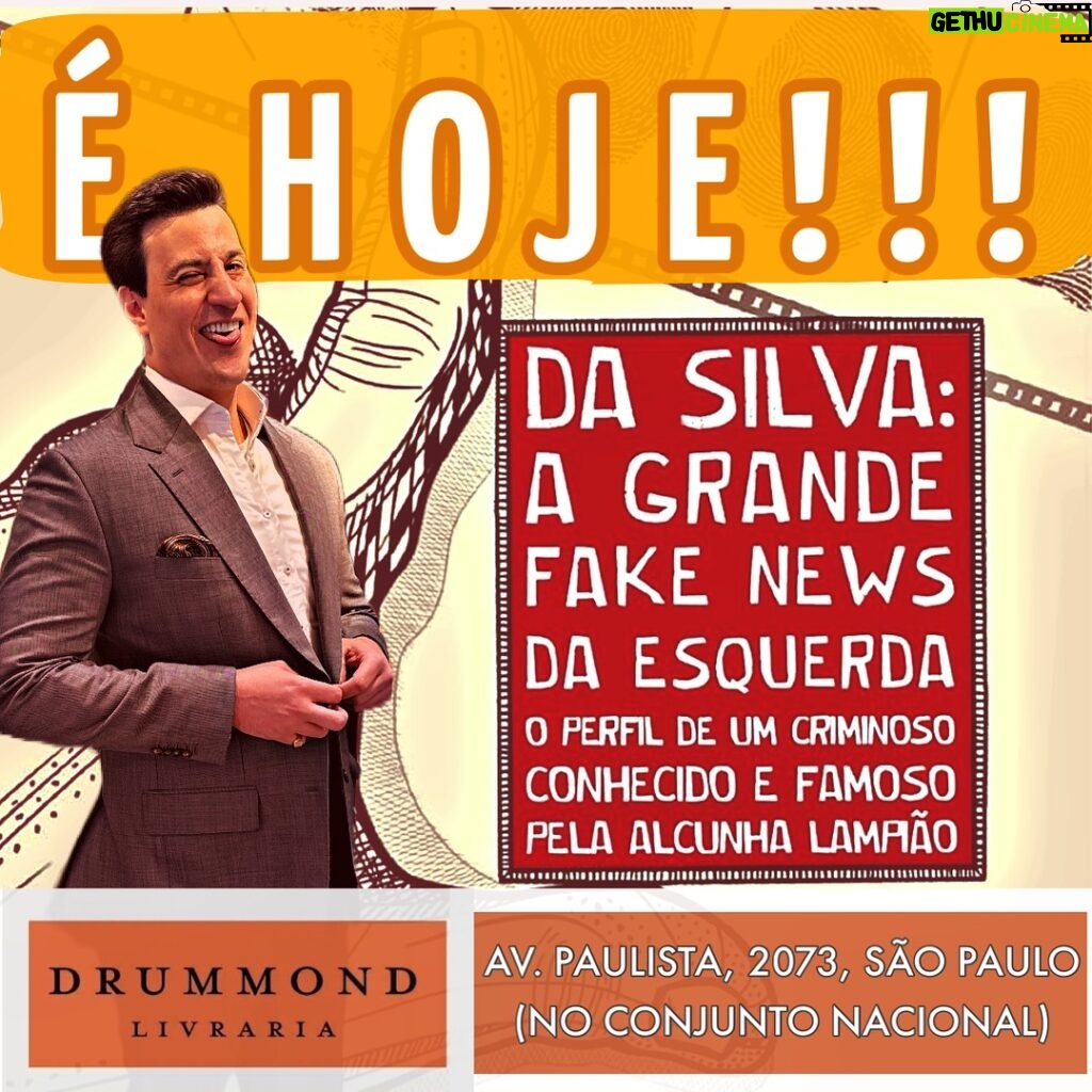 Tiago Pavinatto Instagram - HOJE, SÁBADO, A ÚLTIMA SESSÃO DE AUTÓGRAFOS DO LIVRO. PROMOÇÕES ESPECIAIS NA @drummond.livraria São Paulo, Brazil