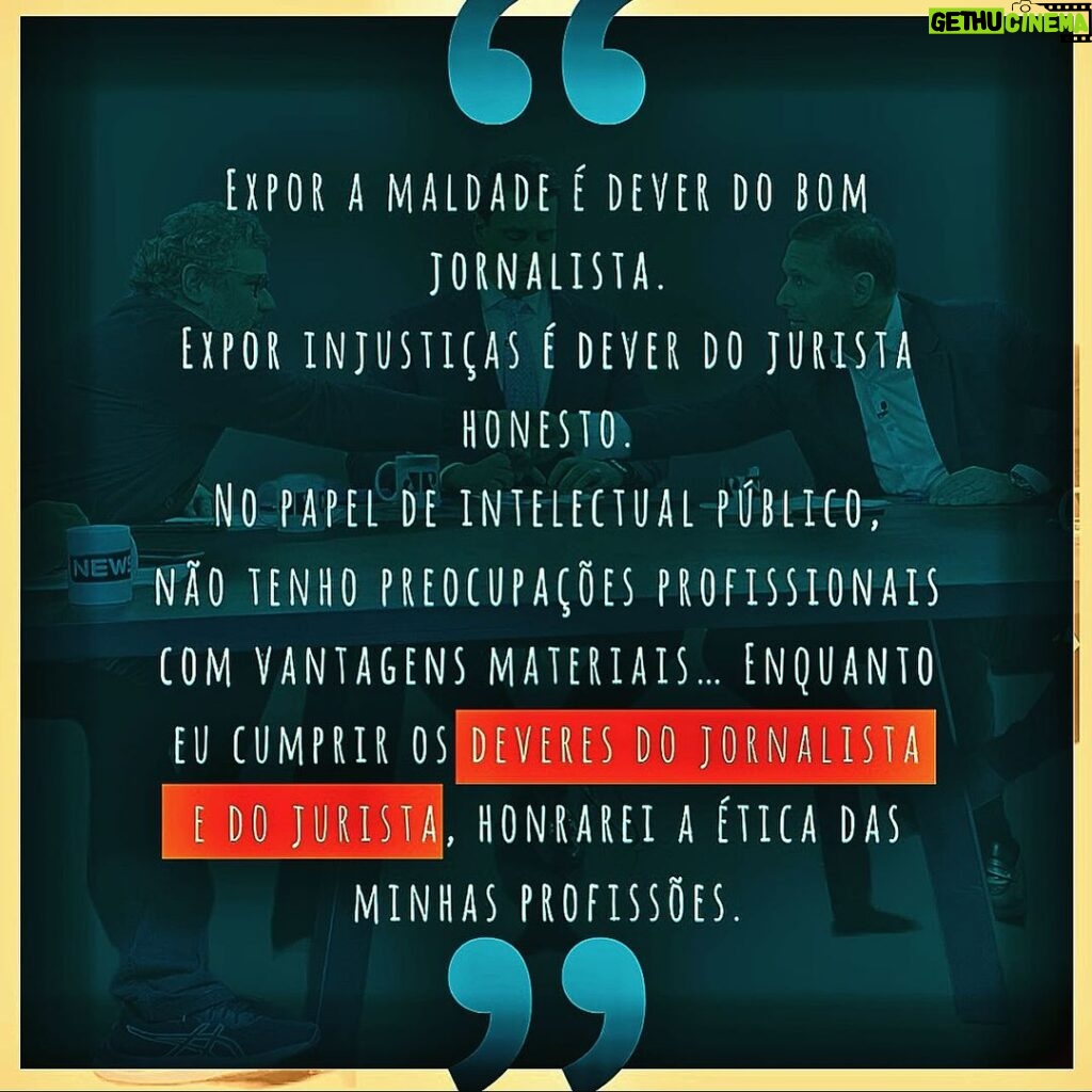 Tiago Pavinatto Instagram - O valor da ética não é pecuniário nem conveniente. São Paulo, Brazil