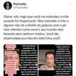 Tiago Pavinatto Instagram - À uma dissimulada @ElaineKeller , que acabou de chamar as suas vítimas de agressoras. São Paulo, Brazil
