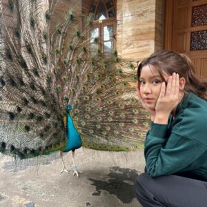 Tiara Andini Instagram - Caper banget ekornya dimekarin didepan aku🤣🫶🏻 dasar cipcip merak jantan gumush