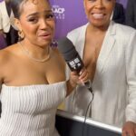 Tichina Arnold Instagram - Now THIS was a moment. 🤧 @tichinaarnold spent a little “one on one” time with @kylapratt and the TV mother/daughter reunion was everything. You both deserve all the flowers and all the praise. 💐#NAACPImageAwards