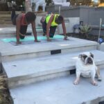 Tichina Arnold Instagram - When your Mean-ager & BullDog joins your workout session. Oh Lort. Lol! Thank you @fitbyjoc - I’m doing the best I can…God help me. Lol! @alijahkai & #Alice