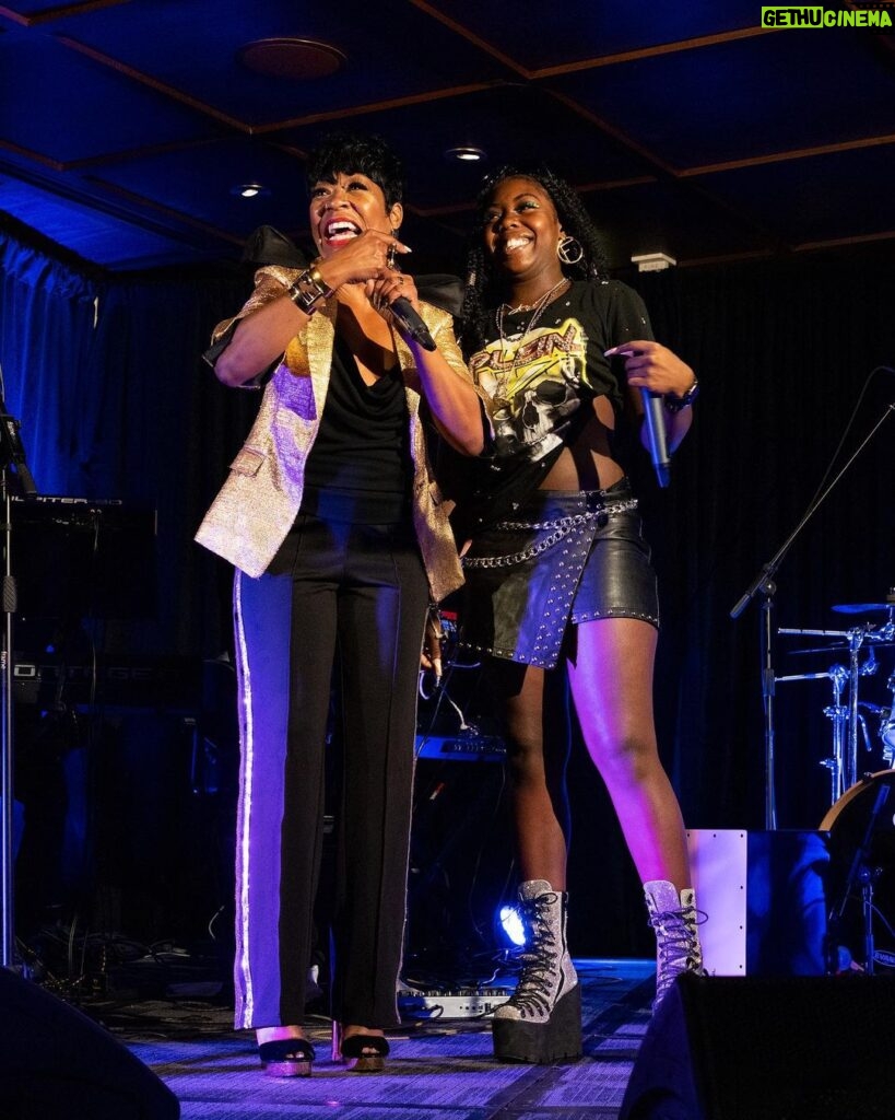 Tichina Arnold Instagram - Rocking the stage with my baby @alijahkai and my band #KNOWPressure brings me so much joy ♥️ Can't wait to do it again tonight at the @SLSBeverlyHills. See you there! SLS Hotel, a Luxury Collection Hotel, Beverly Hills
