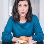 Tiffani Thiessen Instagram - Meatless Monday recipe for you! My yummy Mean Bean Burger with Saffron Yogurt Sauce from my #herewegoagain cookbook. #meatlessmonday #vegetarian