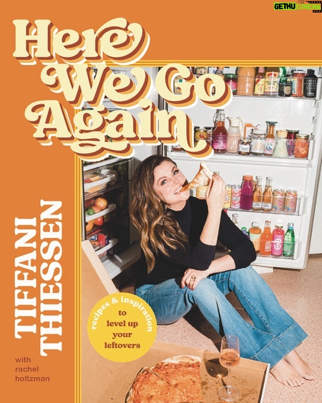Tiffani Thiessen Instagram - ⭐️NEW BOOK ALERT⭐️ So excited to announce my next cookbook, “Here We Go Again” - Recipes and Inspiration to level up your leftovers. This book is a love letter to my childhood, a thank you letter to my mom, and a true joy to bring to life for you all to see. I have wanted to create this cookbook for quite some time and I’m so thrilled that it’s finally here. I hope you fall in love with the nostalgia it brings. It’s available for pre-order now. #linkinbio to see all the places this cookbook will be sold. And to all of you who have asked, YES pre-orders sooo matter, my friends. Thanks for your continued support. #herewegoagain ❤️