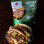 Tiffani Thiessen Instagram - Hit the breakfast sweet spot 🙌 My pancake breakfast tacos with @Applegate Chicken and Sage Sausage Patties, with a fruit salsa topping, are the perfect combo of sweet and savory. A well-rounded and balanced breakfast I say. Head to the @Applegate website for the recipe. #linkinbio