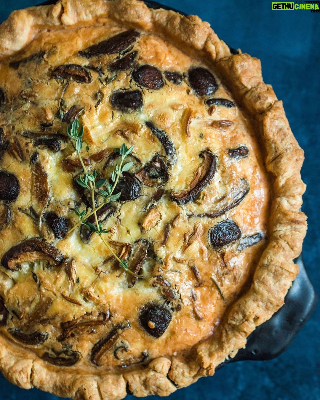 Tiffani Thiessen Instagram - Fungi on the brain 🍄 This yummy Wild Mushroom Quiche is one I crave a lot in the Fall #recipe on the #blog #linkinbio