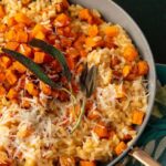 Tiffani Thiessen Instagram - Butternut Squash Risotto tonight 🧡 #recipe taken from my book, #pullupachair #fall #monday #dinner