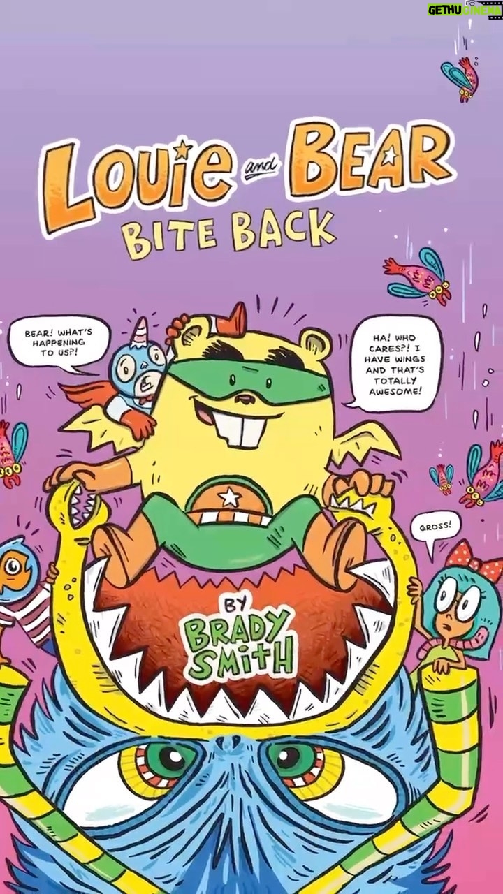 Tiffani Thiessen Instagram - It’s here! @bradysmithhere new book, Louie & Bear- Bite Back! The 2nd book in this delightful series that takes the reader on a fun and wild adventure. Purchase anywhere books are sold 😃 Also, #linkinbio
