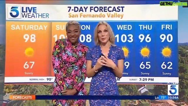 Tiffany Haddish Instagram - I finally got to check a dream off my list. I always wanted to give the weather report to the people. Well I did it, see dreams do come true. #sheready