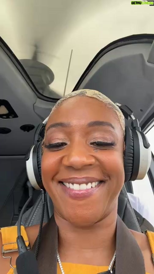 Tiffany Haddish Instagram - In a helicopter on my way to the @aliexpress pop up @thegrovela what a awesome experience. Thank you God for the safe trip.