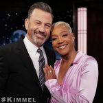 Tiffany Haddish Instagram - I had so much fun with my friend @jimmykimmellive make sure you check us out tonight #Kimmel tiffanyhaddish.com #tiffanyhaddish @makeupbyhendra @waymanandmicah @hair4kicks @glamazonbeautycosmetics @machandmach