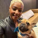Tiffany Haddish Instagram - I did a show last night and @sgar_md brought some puppies that need a home to the show. They call it puppy therapy It was great and if this was the end of the tour I would have took one home. Please check them out these puppies need loving families. #fullyloadedtour #sheready #bertkreischer #puppytherapy