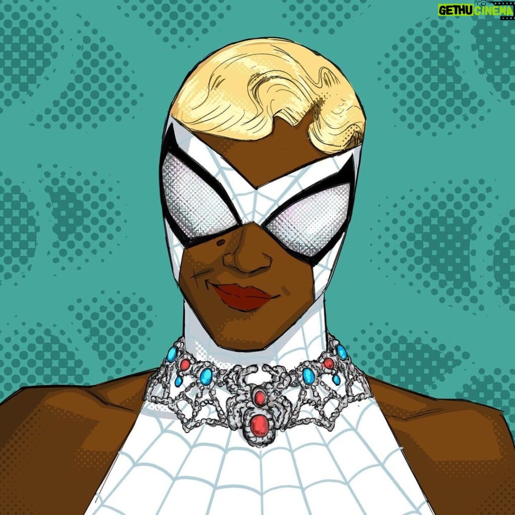 Tiffany Haddish Instagram - Meanwhile in another dimension… the #SpiderVerse team imagined what I might look like if I was a member of the Spider Society. @SpiderVerseMovie #SpiderVerse #SheSpiderReady