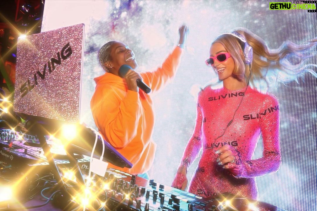 Tiffany Haddish Instagram - I had so much fun with my girl @parishilton We danced and sang the night away @ryanphillippe taking the epic pictures #slivingland