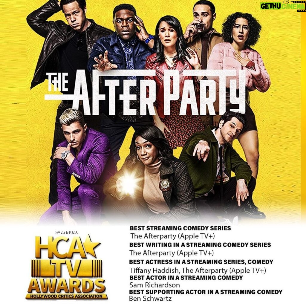 Tiffany Haddish Instagram - I don’t know who gets to vote on this but if you know please tell everybody to vote THANK YOU @hollywoodcriticsassociation For the nominations of #theafterparty Los Angeles, California